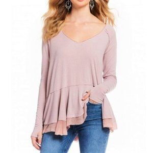 Free People Layered Tangerine Tee Size Small Mauve